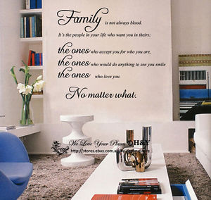 ... -Home-Decor-Wall-Stickers-Decals-Family-is-Not-Always-Blood-Quote-US