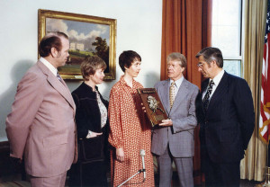 with President Jimmy Carter and Alaska U S Senator Mike Gravel