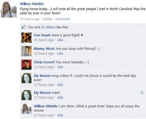 Willow Shields (Primrose Everdeen) Is Done Filming The Hunger Games