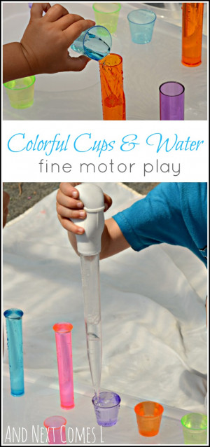 Fine motor sensory play for toddlers and preschool kids using colorful ...