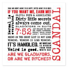 Scandal Quotes 5.25 x 5.25 Flat Cards for