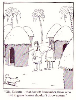 People who live glass houses shouldn’t throw stones, as the proverb ...