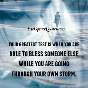 Your Greatest test in Life
