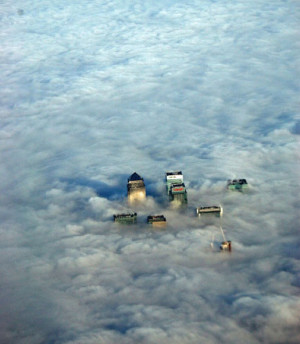 Funny photos funny London view above fog