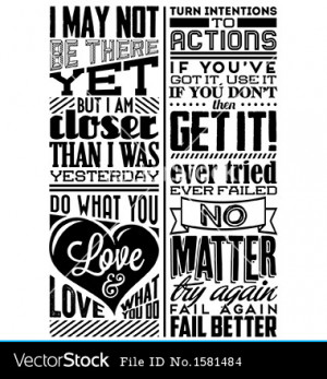 Set of retro vintage motivational quotes vector