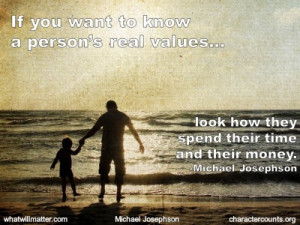 image for QUOTE & POSTER: If you want to know a person’s real values ...