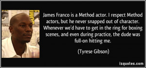 actor. I respect Method actors, but he never snapped out of character ...