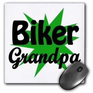 3dRose - EvaDane - Funny Quotes - Biker grandpa, Green, - Mouse Pads