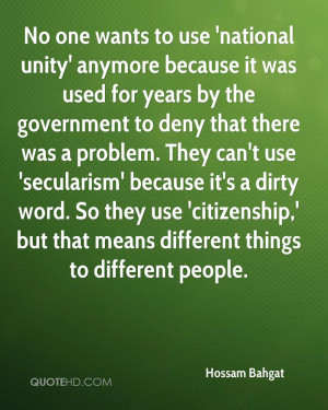 unity' anymore because it was used for years by the government ...