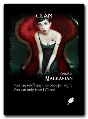Nights of Blood: Malkavian clan card by EMR