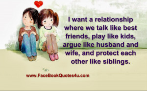 want a relationship where we talk like best friends,