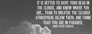 Head in Clouds Quote Facebook Cover