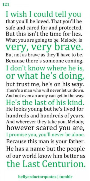 ... talking about the Doctor but she's really talking about Rory. It was