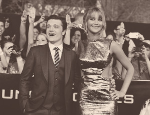 Jennifer Lawrence and Josh Hutcherson (Peeta and Katniss)