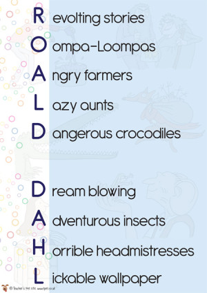 ... Classroom Display Resource - EYFS, KS1, KS2, Roald Dahl, poem, poetry