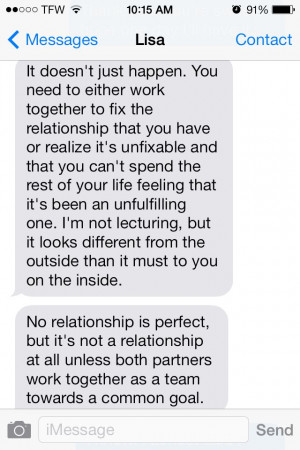 Relationship advice.