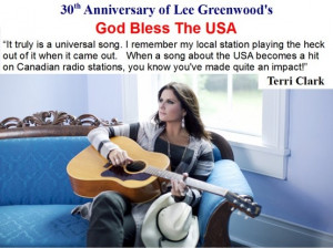 Terri Clark quote about Lee Greenwood's 