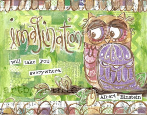 Inspirational Owl Art I Love You to the Moon by artbyerinleigh, $18.00