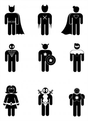 ... Catching Quote Posters Featuring Minimalist Pictograms Of Superheroes