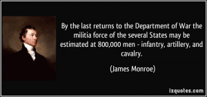 By the last returns to the Department of War the militia force of the ...