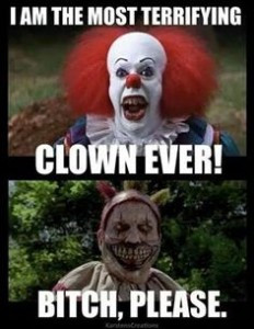 evil psychot ic killer clown played by john carroll lynch clowns ...