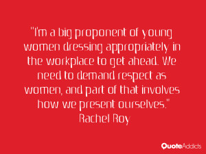 big proponent of young women dressing appropriately in the ...