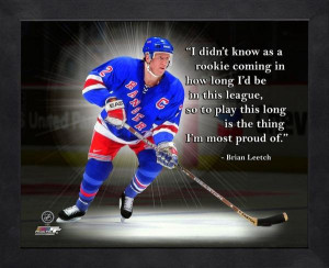New York Rangers Brian Leetch Framed Pro Quote