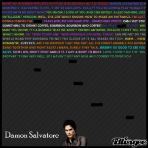 ... bunch of different quotes damon salvatore said on the cw tv show the