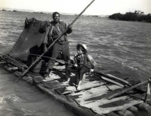 Huck and Jim on the River