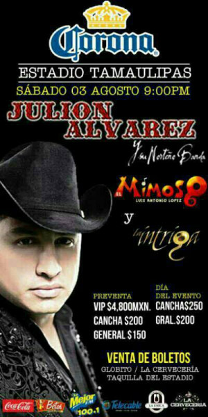 JULION ALVAREZ ESTADIO TAMAULIPAS SABADO 3 DE AGOSTO 2013