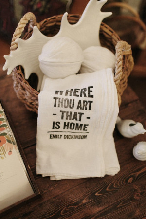 Flour Sack Tea Towels - Home Quotes (set of 2). $18.00, via Etsy.