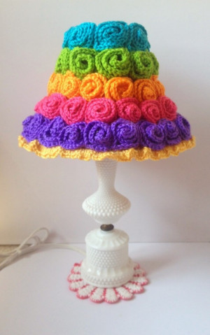 Crochet lampshade made by (un)Deniably Domestic; see other crochet ...
