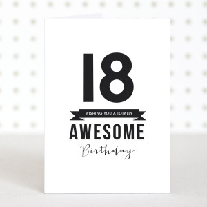 awesome 18 birthday card £ 2 50 turning 18 is pretty awesome event so ...