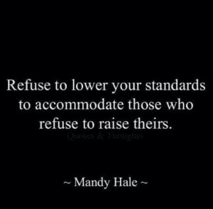 High standards are ok.