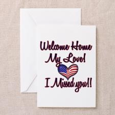 Unique Welcome home army girlfriend Greeting Card
