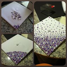 Blinged out graduation cap. A little time consuming since you have to ...