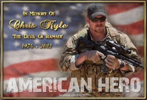 should be saddened today because of the death of American Sniper ...