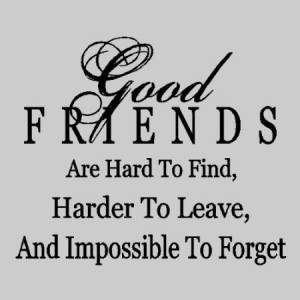 ... impossible to forget wonderful friendship quote good friends are hard