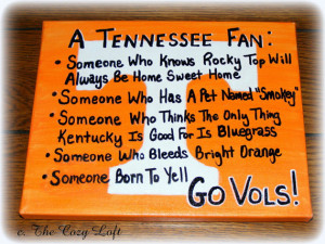 UT Vols Fan Sign Original Art Painting University Tennessee Volunteers ...