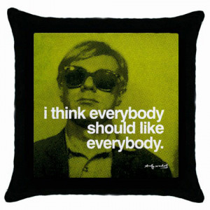 Pillow Case : Andy Warhol - Photo Quote (Green)