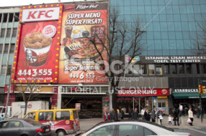 Starbucks Burger King Pizza Hut And Kfc Billboards In Istanbul