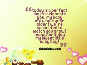 Happy Birthday Baby Boy Quotes Happy birthday my sweet little