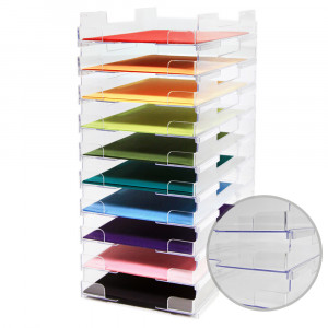Umbrella Crafts - 8.5 x 11 Stackable Paper Trays - Lipped - 10 Pack