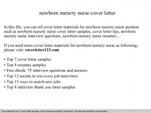 Newborn nursery nurse cover letter