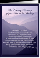 In Loving Memory of your Mom on her Birthday Cards Paper Greeting ...