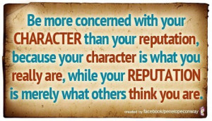 Character is more important.