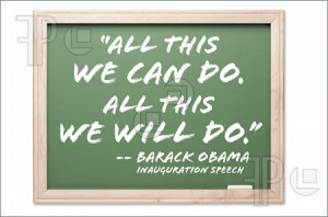 Picture of President Obama Quote Series Chalkboard Isolated on a White ...