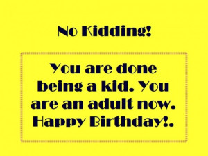 Happy 18th Birthday Funny Quotes 18th birthday message card