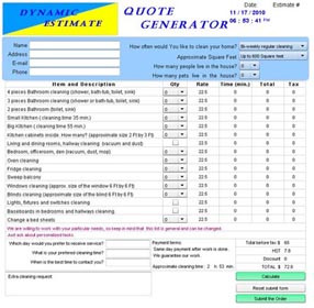 Quotes for Cleaning Services Sample