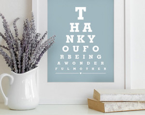 ... quote art typography poster - Thank You For Being Wonderful Mother